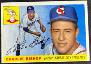 1955 Topps Baseball Card Charlie Bishop #96 EX RANGE BV $25 SL