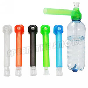 Cool Bong Glass Pipe Screw on Bottle Water Hookah On-the-Go Converter Portable