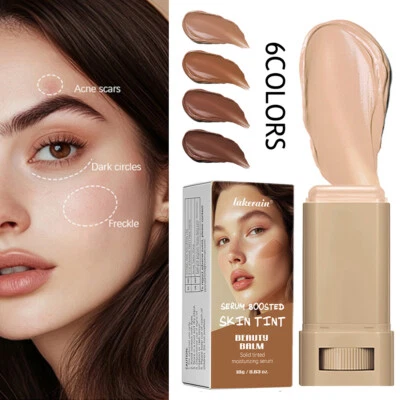 LAKERAIN Serum Boosted Skin Tint Foundation Stick Vegan Full Coverage Face Makeup