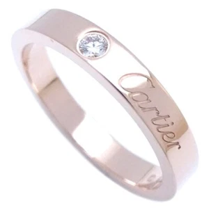 Anillo de boda grabado CARTIER oro rosa 18 quilates diamante talla 50/292534 - Imagen 1 de 9