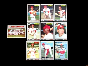 1970 TOPPS..ST LOUIS CARDINALS TEAM SET...EX  AVG.. GIBSON, BROCK, CARLTON,TORRE - Picture 1 of 6