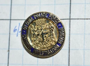 OTTAWA FUERZA POLICÍA DIVISIÓN DE INVESTIGACIÓN CRIMINAL CANADÁ 3/4" PIN SOLAPA - Imagen 1 de 2