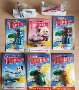 8 X 1992 Thunderbirds Matchbox Figures & Vehicles Bundle. New Carded Or Boxed. - Picture 1 of 9