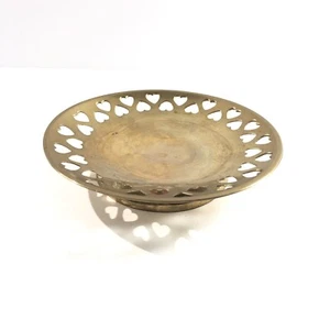 Candelabro votivo corazón latón macizo vintage Liards 5” luz de té hecho en la India - Imagen 1 de 6