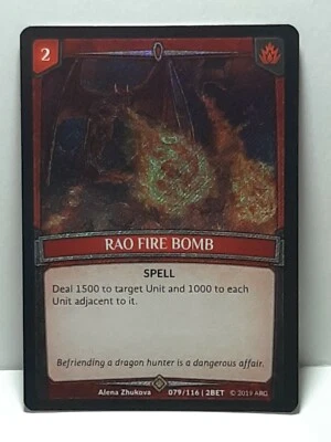 Rao Fire Bomb 079/116 Argent Saga Betrayal Spell Holofoil Rare New Fresh - Image 1 of 4