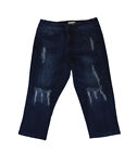 Fringe Detail Raw Hem Denim Skinny Jeans Size 7 Riva Curve