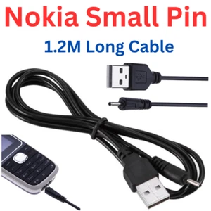USB Cable Nokia Small Pin 2mm Conector For 1200, 1208, 1209, 1650, 2600 Classic - Picture 1 of 6