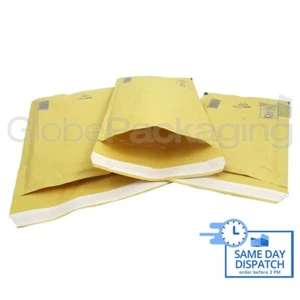 100 x AROFOL AR2 GOLD BUBBLE ENVELOPES PADDED BAGS 120x215mm B/00 *VALUE* - Picture 1 of 5