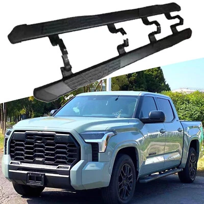 Barra lateral de peldaño lateral totalmente negra para estribo Toyota Tundra 2022-2025 2 piezas Foto 1 de 4