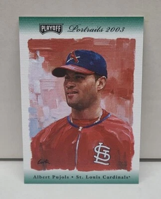 ALBERT PUJOLS 2003 Playoff Portraits Fanfest ~ RARE Green Parallel ~ CARDINALS - Image 1 of 2