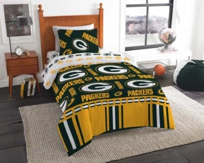 Juego de cama doble rotativa Northwest NFL Green Bay Packers en bolsa Foto 1 de 3