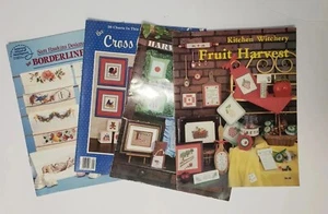 Vintage Cross Stitch  Pattern Books.  Fruit Pig Cow  - Picture 1 of 10