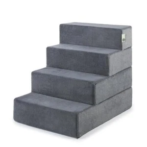 Zinus Pet Supplies + Wildlife 22" Large Foam Charcoal 4 Of Steps Pet Stairs - Picture 1 of 7