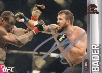 Ryan Bader Signed 2015 Topps UFC Champions Card #50 Autograph TUF 8 192 144 119 - Image 1 of 4