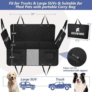 Back Seat Extender for Dogs Truck-Large Space, Truck Dog Seat Cover Back Seat Ha - Picture 1 of 6