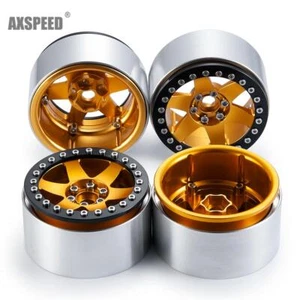 4x 2,2" Metall Beadlock Wheels Felgen für 1/10 RC Crawler SCX10 90046 TRX-4 D90 - Bild 1 von 10