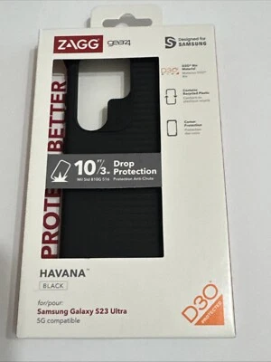 ZAGG Gear4 HAVANA BLACK Case for Samsung Galaxy S23 Ultra