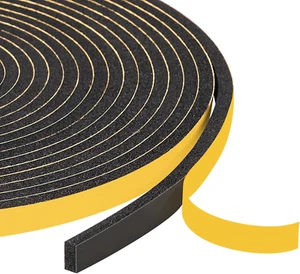Foam Seal Tape 3 Rolls 1/4" W X 1/8" T, High Density Adhesive Foam Weather Strip - Picture 1 of 12