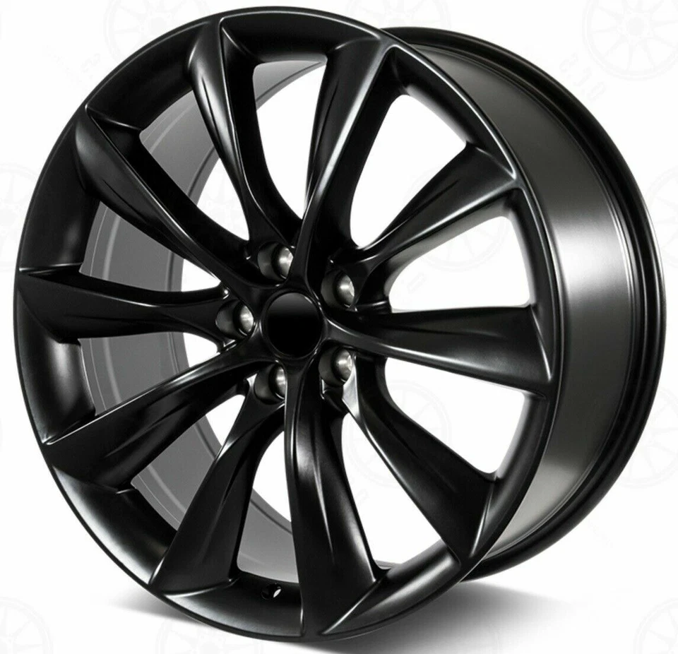 Rueda Trasera 22x10 5x120 ET35 CB64.1 Negro Mate Ajuste Tesla Modelo S Modelo X Foto 1 de 1