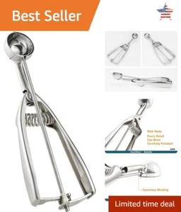 Stainless Steel Ice Cream Scoop Disher Melon Baller - 0.6 Tablespoon Capacity - Picture 1 of 11