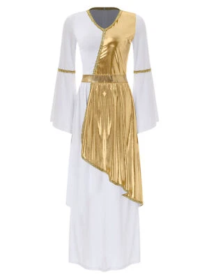 DE iEFiEL Damen Römische Göttin Kostüm Fasching Karneval Toga Maxikleid Party - Bild 1 von 4