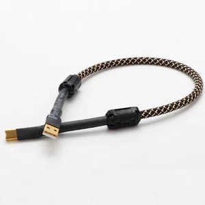 HiFi Audio USB Cable DAC USB-B Type A-B Copper Silver Plated A-B Usb Cable - Picture 1 of 9