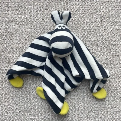 Manta de seguridad para bebé IKEA Zebra Lovey KLAPPA blanca negra amarilla a rayas Foto 1 de 4