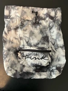Victoria's Secret PINK Backpack Drawstring convertible fanny Pack NWOT New Gray - Picture 1 of 10