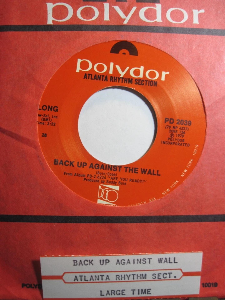 ATLANTA RHYTHM SECTION * 45 * Back Up Against The Wall * 1979 ARS * MINT ! w TAG - Image 1 of 1