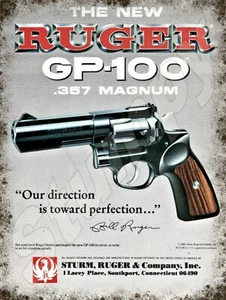 Letrero metálico Ruger .357 Magnum Ad 9" x 12" - Imagen 1 de 1