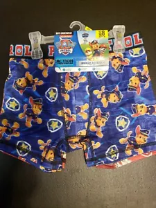 New Boys size Medium 8 Paw Patrol Boxer Briefs 2 pack Action Underwear Blue Red - Picture 1 of 4