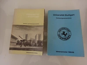 Personal und Vorlesungsverzeichnisse Wintersemester  83, 84, 85,86 Uni Stuttgart - Bild 1 von 2