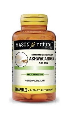 Suplemento dietético Mason Natural Ashwagandha - 60ct Foto 1 de 3