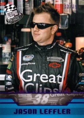 JASON LEFT TURN LEFFLER 2012 Press Pass Purple Foil Parallel Card #41 13/35 - Image 1 of 2