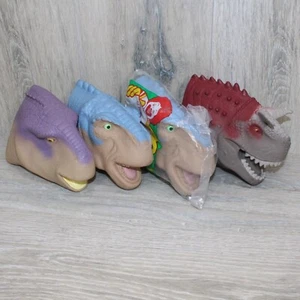 Dinosaur Hand Puppet Rubber Face- McDonalds Collectible Vintage - Picture 1 of 19