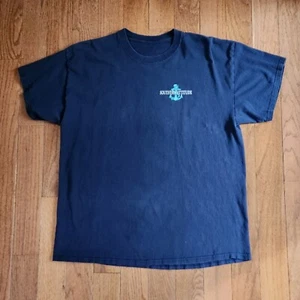 Southern Attitude Herren XL marineblau kurzärmeliges T-Shirt SALZIGER Anker Schädel gebraucht - Bild 1 von 13