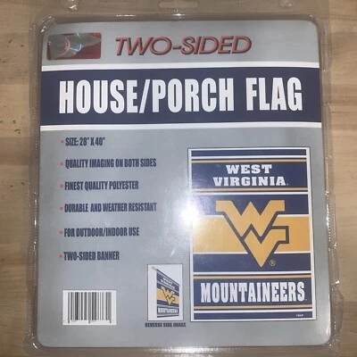 West Virginia Mountaineers 28x40 Two Sided Banner [NEW] Flag Yard House Sign - Image 1 of 3