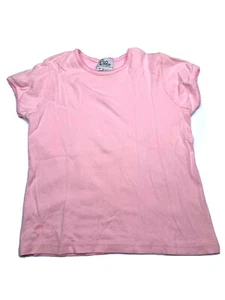 Lilly Pulitzer Girls Pullover T-Shirt Top Short Sleeve Crew Neck Sz 12 Pink VTG - Picture 1 of 8