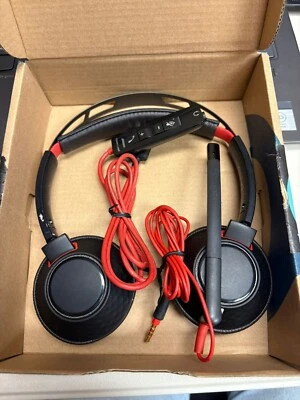 Plantronics Blackwire C5220 Black/Red On the Ear Headsets - Image 1 of 4