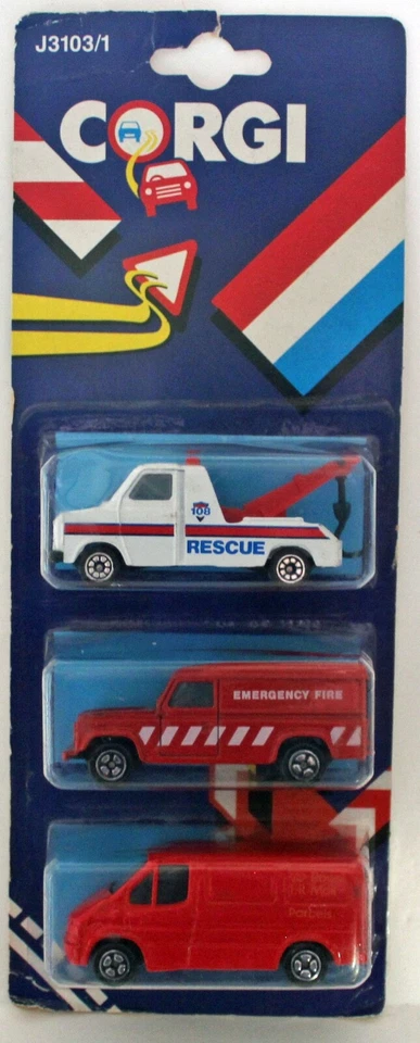 Corgi Juniors MK3 and MK2 Transit vans and Land Rover. - Image 1 of 1