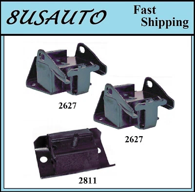3PCS MOTOR & TRANS MOUNT FIT GMC S15 4.3L 1988-1990, SONOMA 4.3L 2WD 1991-1995 - Image 1 of 4