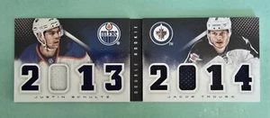2013-14 Panini Playbook Dual RC Class Justin Schultz & Jacob Trouba RC #DR-ST - Picture 1 of 4
