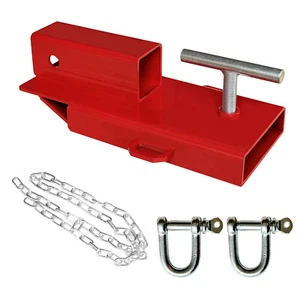 Clamp On Forklift Hitch Receiver Pallet Fork Trailer Towing 2" Adapter Insert - Picture 1 of 7