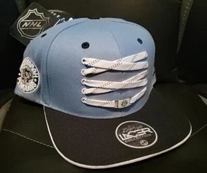 Zephyr NHL Pittsburgh Penguins Lacer "Powder Blue" Flat Bill SnapBack Hat NWT - Picture 1 of 7