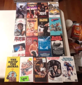 1970s Action Movies VHS Lot SOME NEW Bruce Lee Clint Eastwood Charles Bronson - Picture 1 of 18
