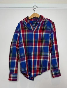 Ralph Lauren Plaid Shirt Kids Boys 8 Small 140 cm Multicolor Long Sleeve Casual - Picture 1 of 4