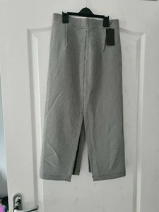 Womens Long Pencil Skirt with slit front and back black and white size S. - Bild 1 von 2