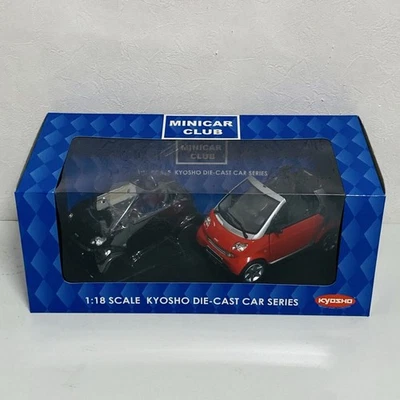 Used Item KYOSHO Kyosho 1 18 Smart Cabrio Red Black Silver No.09101R Mini Car - Image 1 of 4