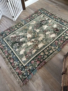 Goodwin Weavers Botanical/Spring Throw Or Wall Hanging 5.5ft. x 4ft 100% Cotton* - Picture 1 of 14
