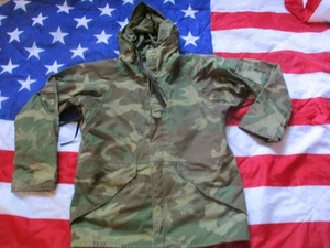 ORIGINAL USarmy ISSUE ECWCS ECW USA woodland camo WATERPEROOF GORETEX PARKA COAT - Bild 1 von 20